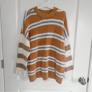 American eagle striped oversized sweater